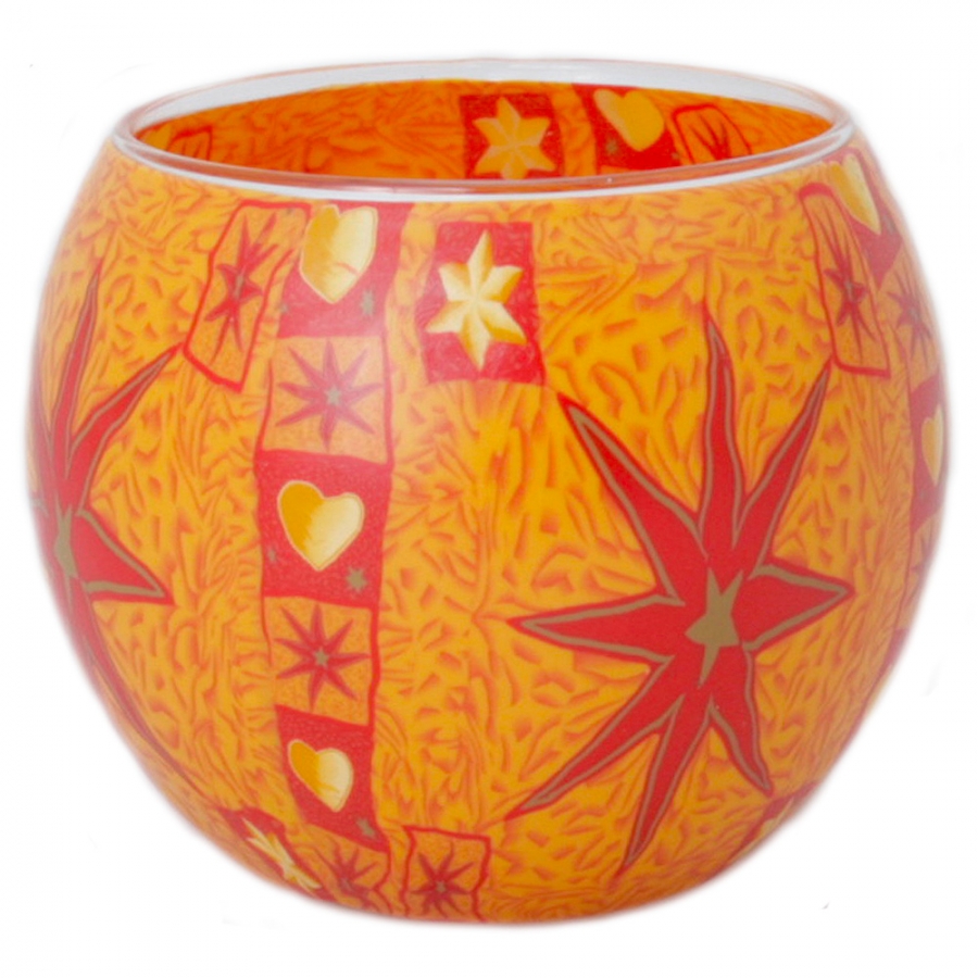 Leuchtglas 225 Stern orange  